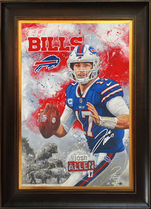 josh allen, "mafia boss" 24x36 auto aroc, auto allen, l.e. 45