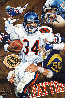 walter payton, "class act" 30x45 orig