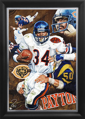 walter payton, "class act" 30x45 orig