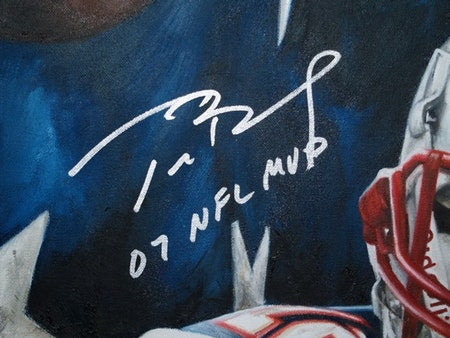 tom brady, "unstoppable" 30x45 orig, auto brady