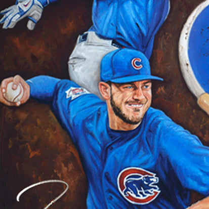 chicago cubs 2016 ws champs, "the wait is over" 24x36 aroc, l.e. 108 (1-99)
