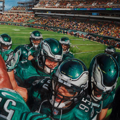 eagles team pride 2014, "together we soar" 30x45 mulit-auto foles, mccoy, artist proof, l.e. 6