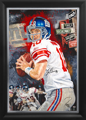eli manning, "championship state of mind" 24x36 auto aroc, l.e. 25