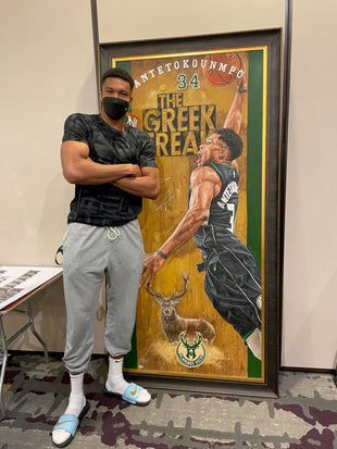 giannis antetokounmpo, "cream of acrop" 38x84 orig