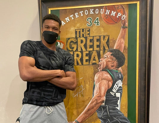 giannis antetokounmpo, "cream of acrop" 38x84 orig