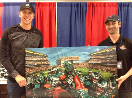 eagles team pride 2014, "together we soar" 30x45 mulit-auto foles, mccoy, artist proof, l.e. 6