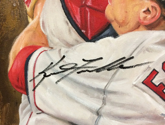 boston red sox 2004 ws champs, "why not us" 30x45 multi-auto aroc, l.e. 20