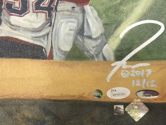 ne patriots sb 51 champs, "did that just happen" 30x45 multi-auto aroc, brady, edelman, hightower, white, l.e. 12