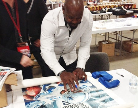 emmitt smith, "lone star" 24x36 auto aroc, l.e. 22