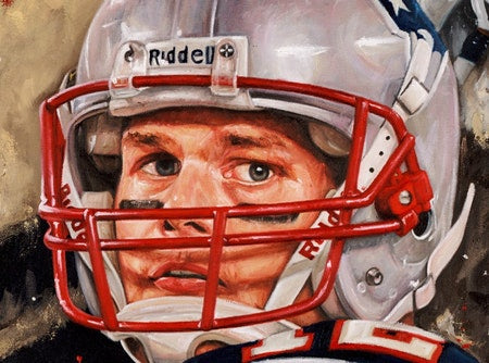 ne patriots, "krafting a dynasty" 24x36 auto aroc w/ brady only, l.e. 20