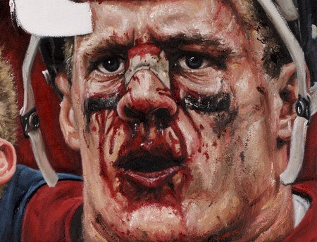 jj watt, "99 past the line" 24x36 auto aroc, l.e. 25