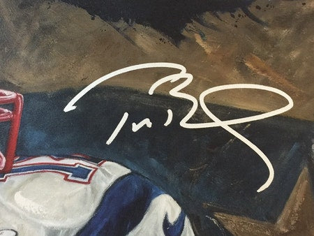 ne patriots sb 51 champs, "did that just happen" 30x45 multi-auto aroc, brady, edelman, hightower, white, l.e. 12