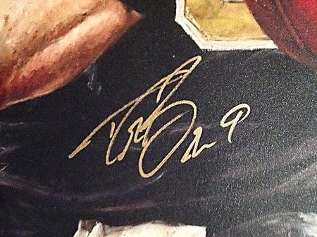 drew brees, "on target" 24x36 auto aroc, l.e. 19