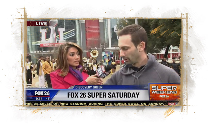FOX26 in Houston and Rita Garcia interview artist Justyn Farano about his NFL paintings