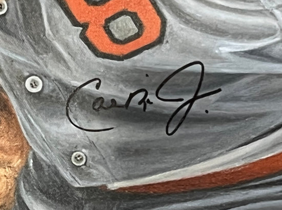 cal ripken jr., "no excuses" 24x36 auto aroc, l.e. 50