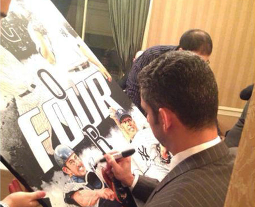 ny yankees core four, "how we built this city" 36x54 orig