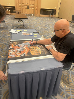 cal ripken jr., "no excuses" 24x36 auto aroc, l.e. 50