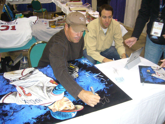 greg maddux, "complete control" 30x45 orig, auto maddux