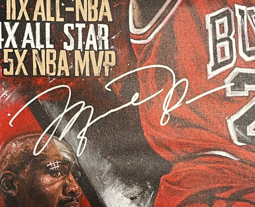 michael jordan, "alpha" 24x36 auto aroc, auto jordan, l.e. 50