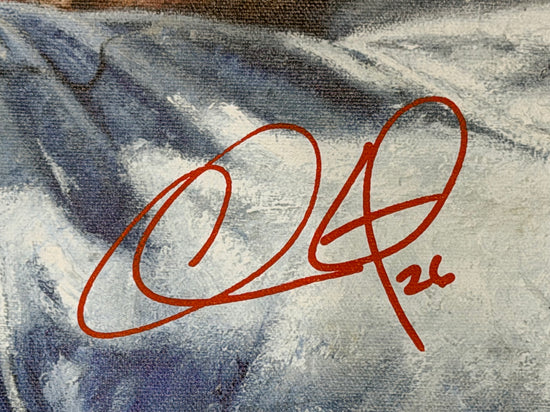 chase utley, "the natural" 24x36 auto aroc, l.e. 26