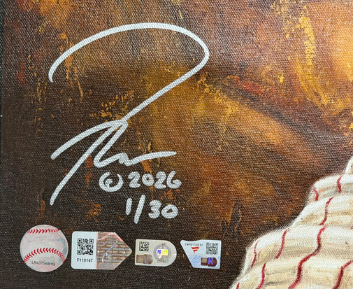 bryce harper, "bell ringer" 24x36 auto aroc. l.e. 30