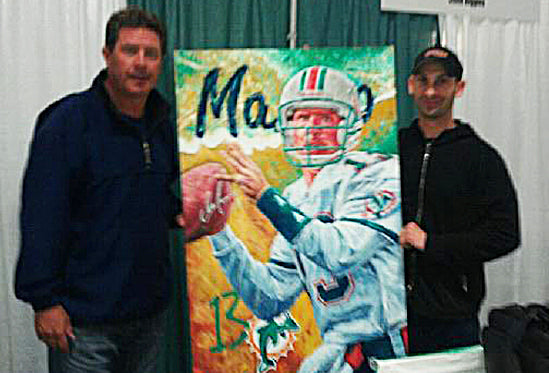 dan marino, "fear factor" 30x45 orig, auto marino