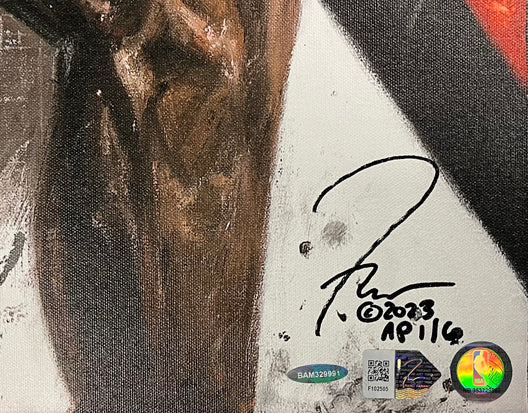 michael jordan, "alpha" 30x45 auto aroc, artist proof, l.e. 6