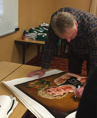 larry bird, "swish" 30x45 orig, auto bird