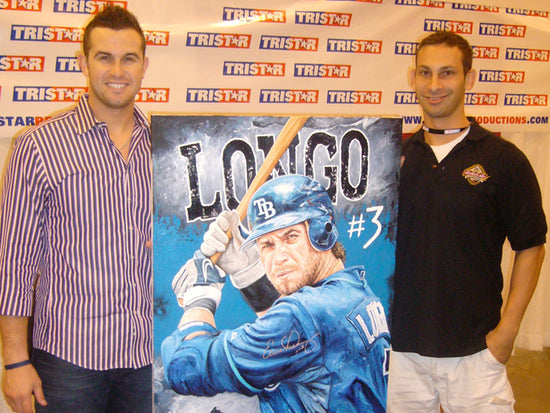 evan longoria, "fortitude" 30x45 orig, auto longoria