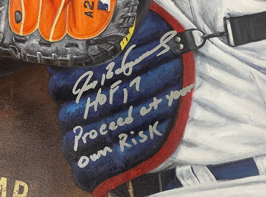 ivan rodriguez, "proceed at your own risk" 24x36 auto ap, auto rodriguez, l.e. 10