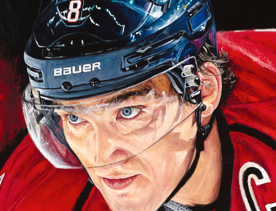 alex ovechkin, "intimidation" 24x36 auto aroc, l.e. 28
