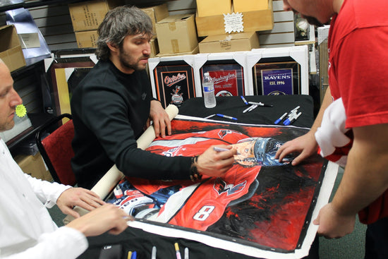 alex ovechkin, "intimidation" 24x36 auto aroc, l.e. 28