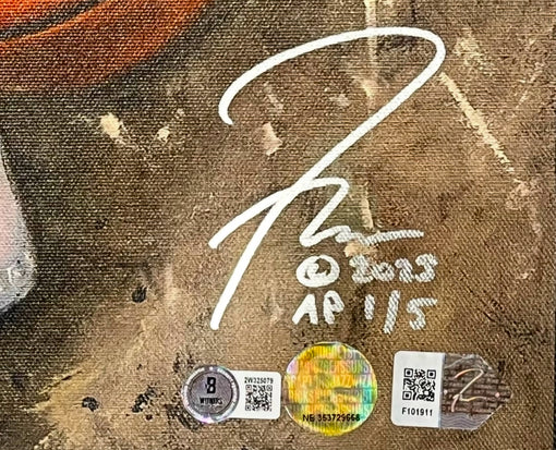 allen iverson, "street dreams" 24x36 auto ap, auto iverson, l.e. 5