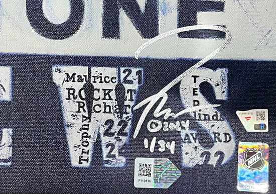 auston matthews, "maestro's magic" 24x36 auto aroc, auto matthews, l.e. 34