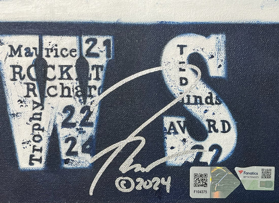 auston matthews, "maestro's magic" 30x45 orig, auto matthews