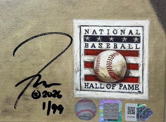 babe ruth, "the weight of greatness", non autographed, 24x36 framed