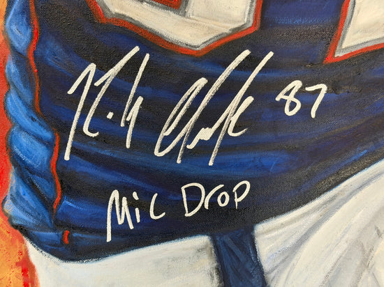 rob gronkowski, "mic drop", 30x45 auto orig