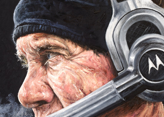 bill belichick, "check mate" 24x36 auto aroc, artist proof, l.e. 10