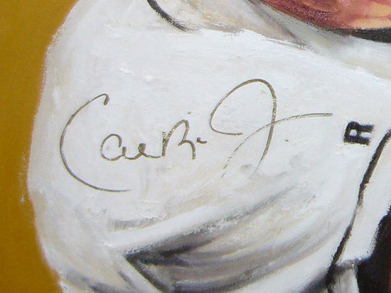 cal ripken jr., "marathon man" 30x45 orig, auto ripken