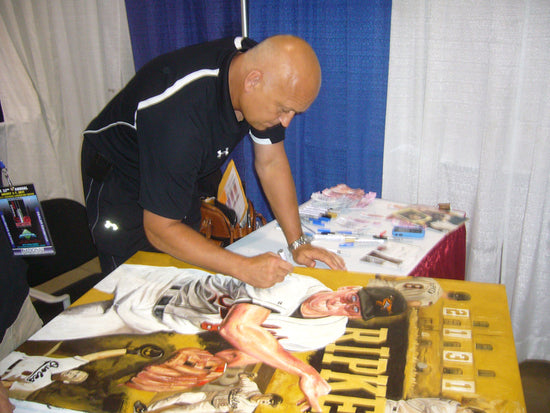 cal ripken jr., "marathon man" 30x45 orig, auto ripken