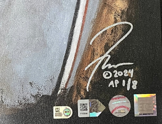 cal ripken jr., "no excuses" 24x36 auto ap, auto ripken, l.e. 8