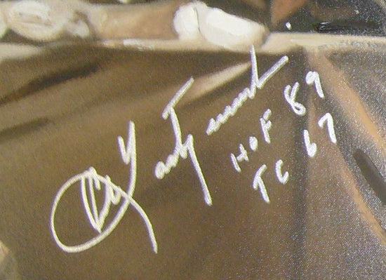 carl yastrzemski, "hitting machine" 24x36 orig, auto yaz