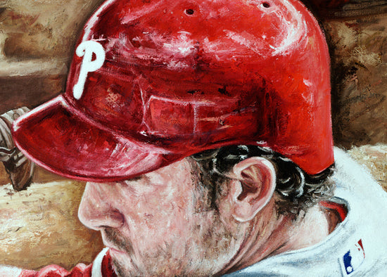 chase utley, "the natural" 30x45 orig, auto utley