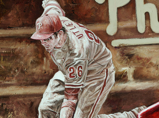 chase utley, "the natural" 24x36 auto aroc, l.e. 26