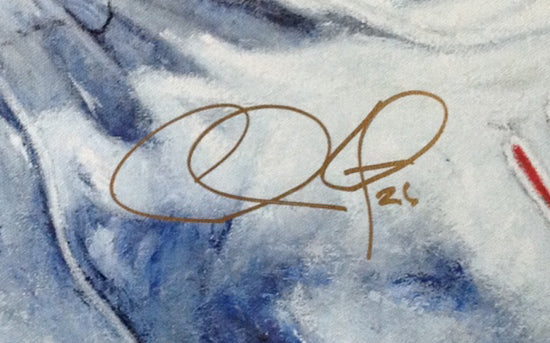 chase utley, "the natural" 30x45 orig, auto utley