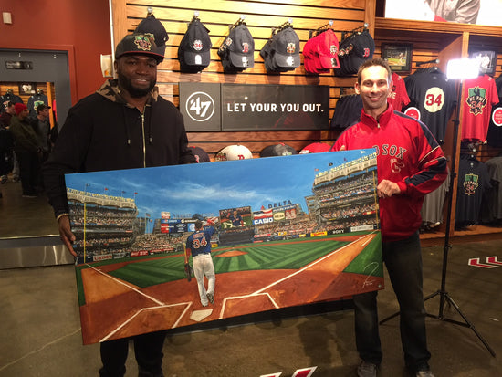 david ortiz nyy retire gift, "thanks for the memories" 30x60 orig