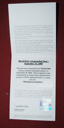 david ortiz, "mr. clutch" 30x45 orig, auto ortiz