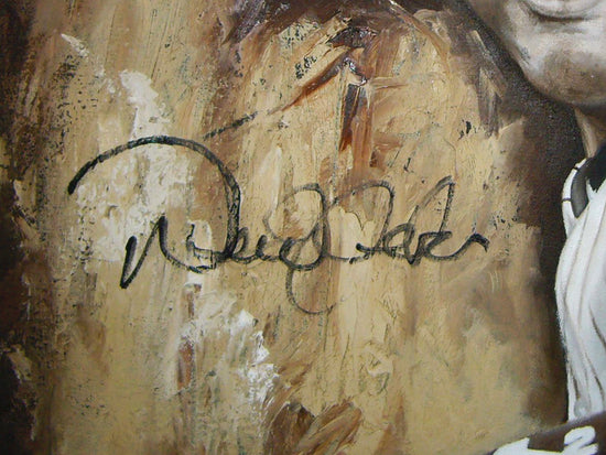 derek jeter, "old school" 30x45 orig, auto jeter