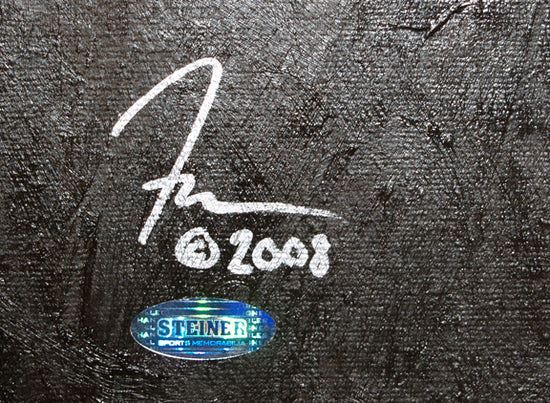 derek jeter, "old school" 30x45 orig, auto jeter