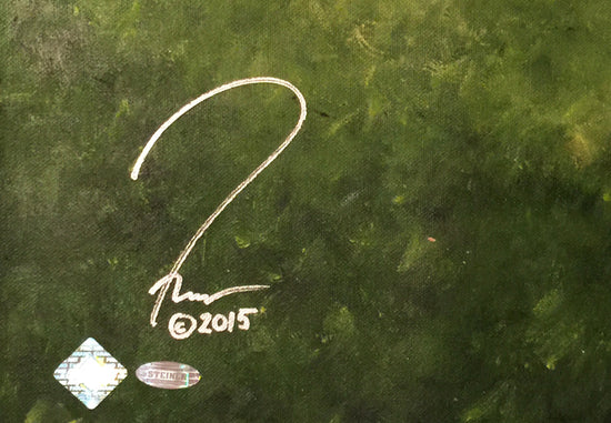derek jeter, "curtain call" 30x45 orig, auto jeter